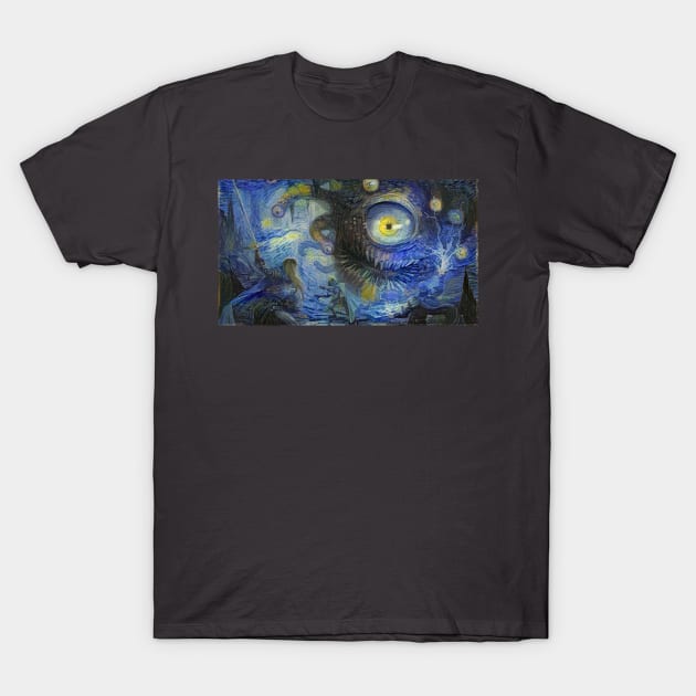 Beholder Baldur's Gate Forgotten Realms Starry Night T-Shirt by Starry Night